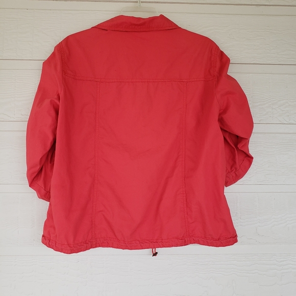 Oleg Cassini Sport Jacket Cropped Blazer PXL RED CINCHED LONG SLEEVES HEM - Picture 6 of 6